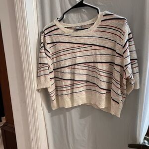 ASOS Cream Striped Crop Top